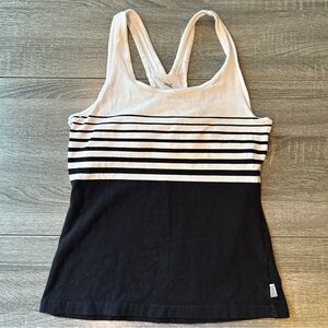 Black and White Striped Women's Tank Top